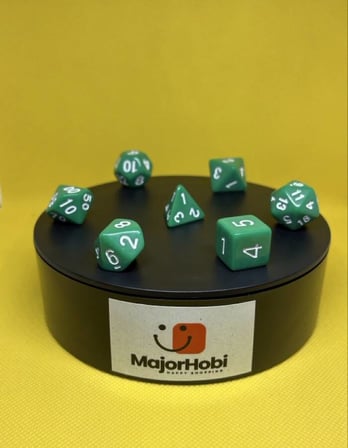 DND FRP 7’li Zar Seti – Yeşil  Dungeons & Dragons Masaüstü RPG Oyun Zarı Seti