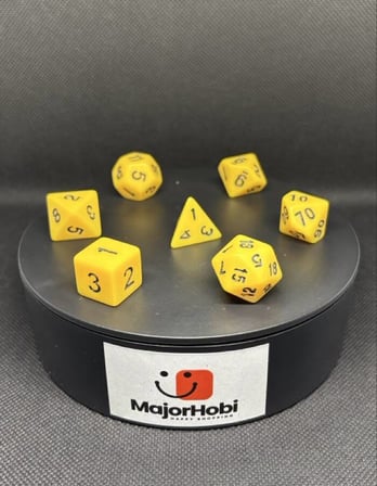 DND FRP 7’li Zar Seti – Sarı  Dungeons & Dragons Masaüstü RPG Oyun Zarı Seti