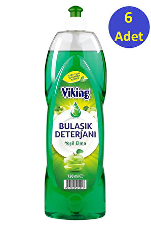 Sıvı Bulaşık Deterjanı Elma Kokulu 750 ml x 6 Adet