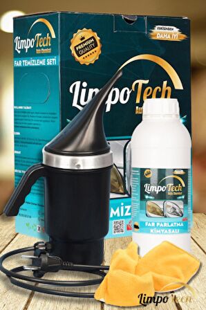 LİMPOTECH Far Temizleme Seti Buharlı Far Temizleme Seti Far Parlatma Seti Oto Far Temizleyici 250 ml