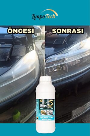 LİMPOTECH Far Temizleme Seti Buharlı Far Temizleme Seti Far Parlatma Seti Oto Far Temizleyici 250 ml