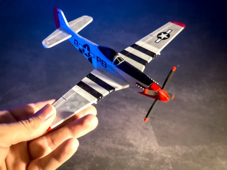 Riti Design - Mustang - P-51D Mustang Savaş Uçağı 3D Model Kit Kartı Maketi