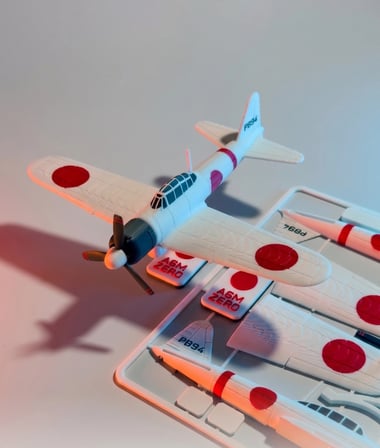 Riti Design - Zero - A6M Zero Savaş Uçağı 3D Model Kit Kartı Maketi