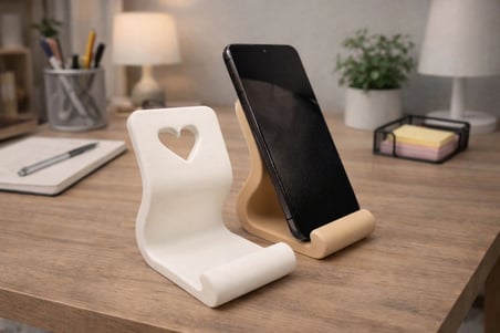 Riti Design - Cor - Kalp Pencereli Minimalist Masaüstü Telefon Tutucu