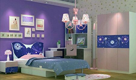 AVONNI AV-1416-BALLERINA Pembe Boyalı Modern Avize E14 Metal Kumaş 52cm