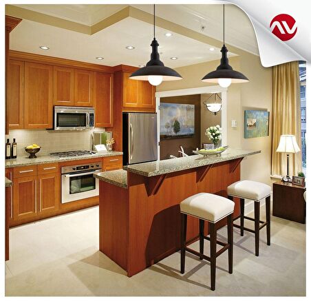 AVONNI AV-4100-M5-BSY Siyah Boyalı Modern Avize E27 Metal 35cm