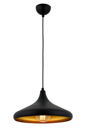 AVONNI AV-4106-M8-BSY-36 Siyah Boyalı Modern Avize E27 Metal 36cm