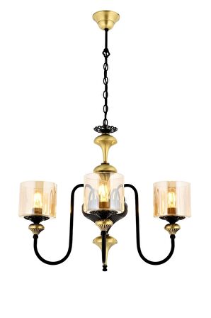 AVONNI AV-4161-3E Eskitme Kaplama Modern Avize E27 Metal Cam 62cm