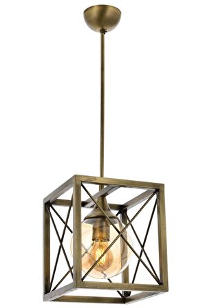 AVONNI AV-60127-1E Eskitme Kaplama Modern Avize E27 Metal Cam 25x25cm