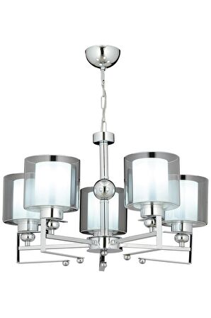 AVONNI AV-65227-5K Krom Kaplama Modern Avize E27 Metal Cam 58cm