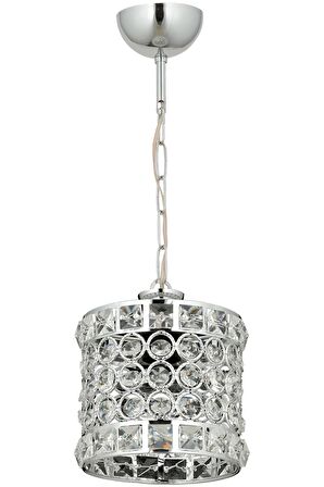AVONNI AV-65240-1K Krom Kaplama Modern Avize E27 Metal Kristal 17cm