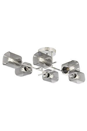 AVONNI AR-60271-6K Krom Kaplama Modern Avize E27 Metal Cam 80x40cm