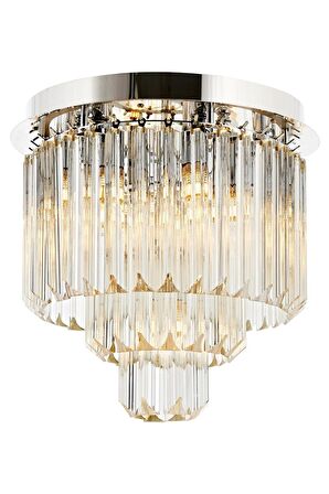 AVONNI AR-60298-K40 Krom Kaplama Klasik Avize E14 Metal Kristal 40cm