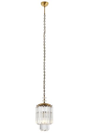 AVONNI AV-60298-1E Eskitme Kaplama Klasik Avize E27 Metal Kristal 20cm