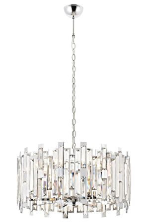 AVONNI AV-60303-K50 Krom Kaplama Klasik Avize E14 Metal Kristal 50cm