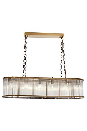 AVONNI AV-60355-E120X40 Eskitme Kaplama Modern Avize E27 Metal Cam 120x40cm
