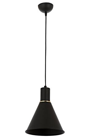 AVONNI AV-4106-M22-BSY Siyah Boyalı Modern Avize E27 Metal 20cm