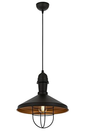 AVONNI AV-4106-M25-BSY Siyah Boyalı Modern Avize E27 Metal 33cm