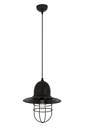AVONNI AV-4106-M26-BSY Siyah Boyalı Modern Avize E27 Metal 25cm