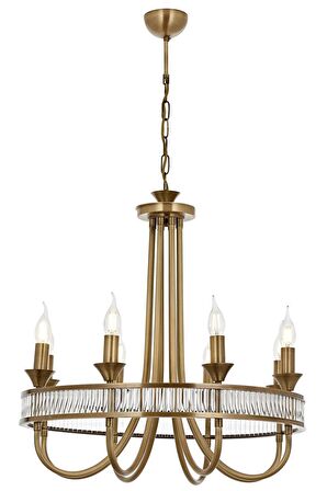 AVONNI AV-60378-8E Eskltme Kaplama Modern Avize E14 Metal Kristal 60cm