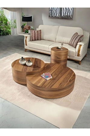 Walnut Ceviz Orta Sehpa Takımı