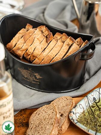 Metal Kayık Ekmeklik, Gondol Ekmeklik, Ekmek Sepeti, Sunumluk (Fresh Bread Baskılı)