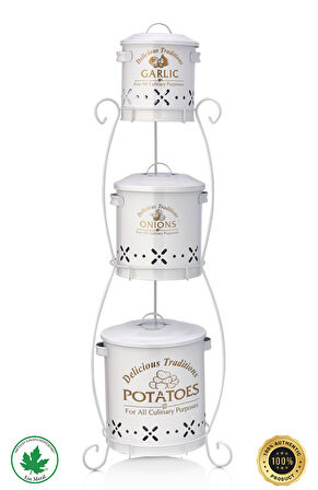 3 Katlı SİLİNDİR Patates-Soğan-Sarımsak