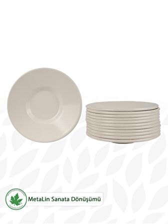 12'li Metal Çay Tabağı LN1110