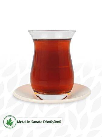 12'li Metal Çay Tabağı LN1110