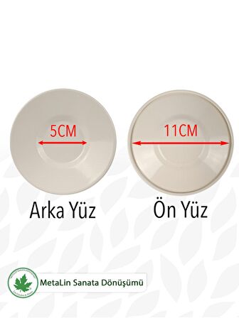 12'li Metal Çay Tabağı LN1110