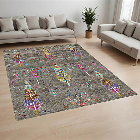 Eliana Home Dijital Baskı Yıkanabilir Kaymaz Taban Salon Halısı Ve Yolluk LN128-FNL434