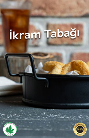 Azalea İkram Tabağı / Tepsisi Tel Kulplu