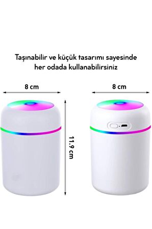 Beyaz Damla Model Hava Nemlendirici Buhar Makinesi 300 ML