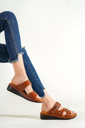 Lona Toka Detaylı Casual Terlik