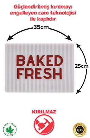 Temperli Cam Kesim Tahtası 25*35 Siyah My Kitchen – Çizilmez, Isıya Dayanıklı, Kırılmaz, Kaymaz
