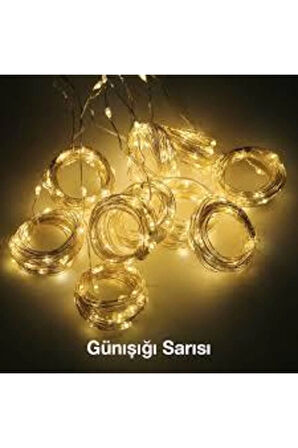 Nanopro Peri Telli Perde Led Işık Kumandalı 300 Ledli 3 X 3 Metre Usb'li 8 Animasyonlu Günışığı