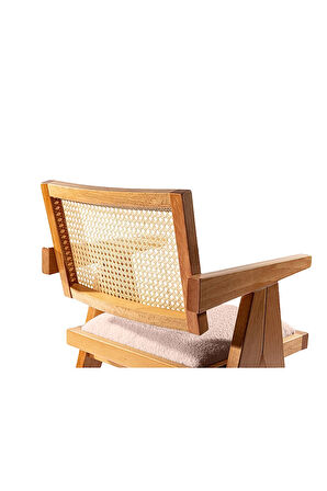 Luna Pergel Hazeranlı Model Hasırlı Natural Ahşap Sandalye