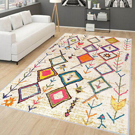 Dijital Baskı Yıkanabilir Kaymaz Taban Salon Halısı Ve Yolluk LNA0146-SD1183