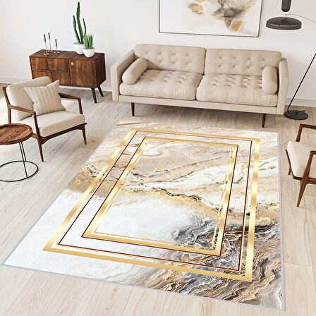 Eliana Home Dijital Baskı Yıkanabilir Kaymaz Taban Salon Halısı Ve Yolluk  LNA0302-sm274