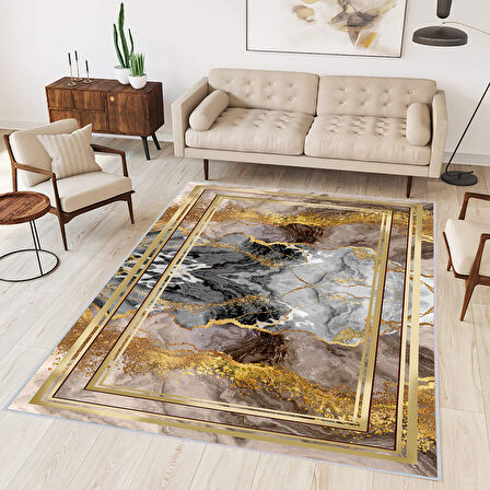 Dijital Baskı Yıkanabilir Kaymaz Taban Salon Halısı Ve Yolluk LNA0305-SD470