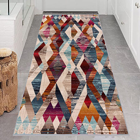 Dijital Baskı Yıkanabilir Kaymaz Taban Salon Halısı Ve Yolluk LNA0628