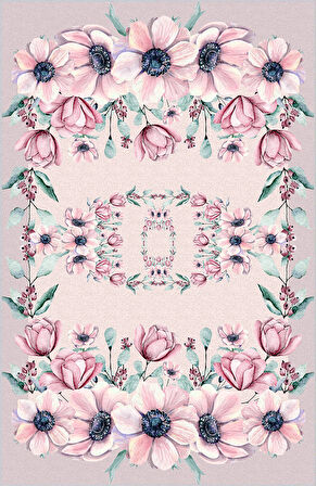 Dijital Baskı Yıkanabilir Kaymaz Taban Salon Halısı Ve Yolluk LNA0640