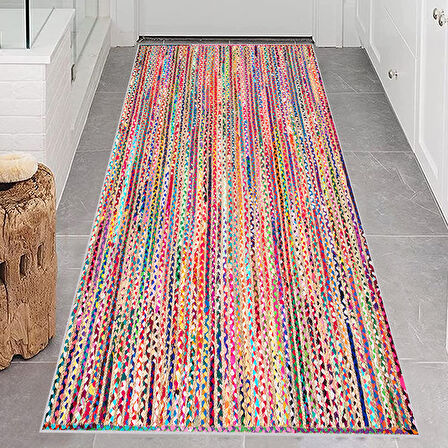 Dijital Baskı Yıkanabilir Kaymaz Taban Salon Halısı Ve Yolluk LNA0652