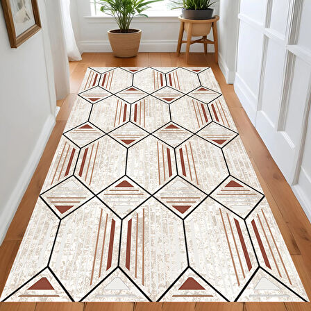 Eliana Home Dijital Baskı Yıkanabilir Kaymaz Taban Salon Halısı Ve Yolluk LNA0874-FNL84