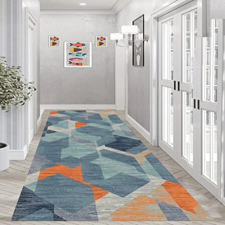 Eliana Home Dijital Baskı Yıkanabilir Kaymaz Taban Salon Halısı Ve Yolluk LNA0954-FNL203