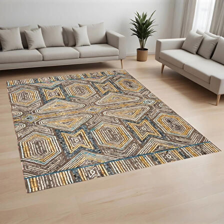 Eliana Home Dijital Baskı Yıkanabilir Kaymaz Taban Salon Halısı Ve Yolluk LNA0984-FNL234