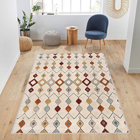 Dijital Baskı Yıkanabilir Kaymaz Taban Salon Halısı Ve Yolluk LNA1014