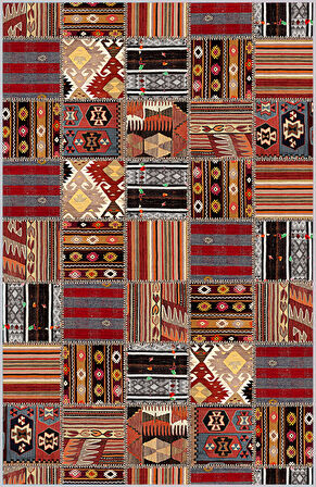 Dijital Baskı Yıkanabilir Kaymaz Taban Salon Halısı Ve Yolluk LNA1092