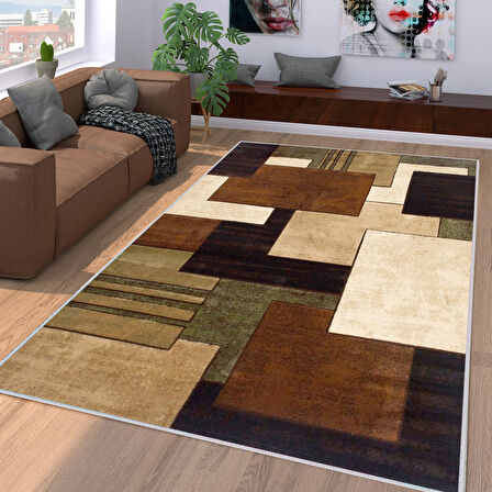 Dijital Baskı Yıkanabilir Kaymaz Taban Salon Halısı Ve Yolluk LNA1093