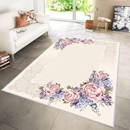 Dijital Baskı Yıkanabilir Kaymaz Taban Salon Halısı Ve Yolluk LNA1119